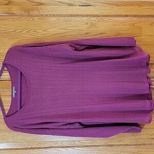 Chic Purple Knit Sweatshirt